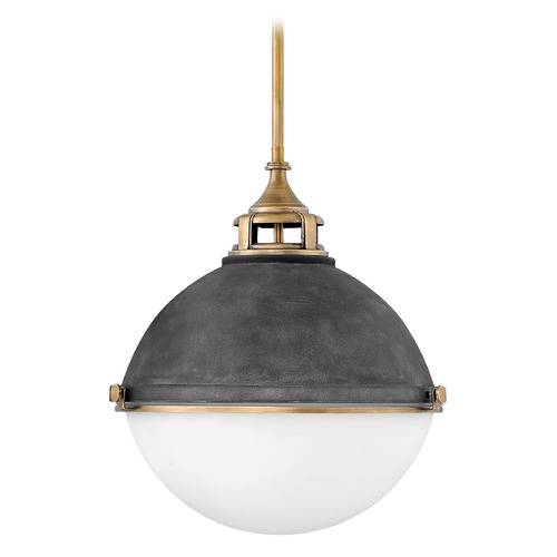 Hinkley Fletcher Mid-Century Modern Pendant in Zinc by Hinkley Lighting 4835DZ
