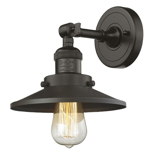 Innovations Lighting Railroad Oil Rubbed Bronze Sconce by Innovations Lighting 203-OB-M5