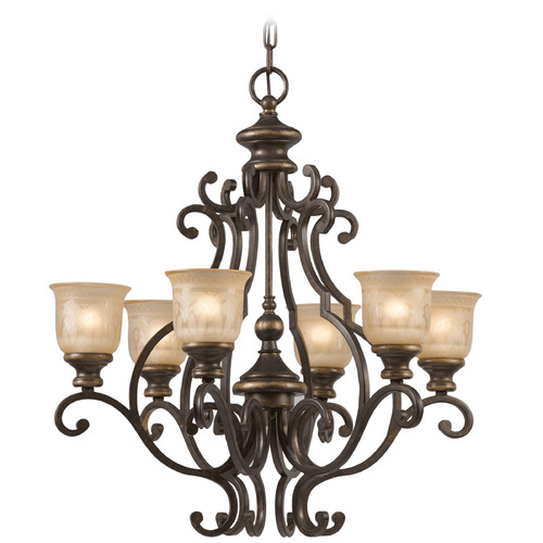 Crystorama Lighting Crystorama Lighting Norwalk Bronze Umber Chandelier 7416-BU