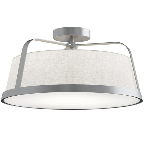 AFX Lighting Afx Lighting Lizzette Satin Nickel Semi-Flushmount Light LIZC18MBSN