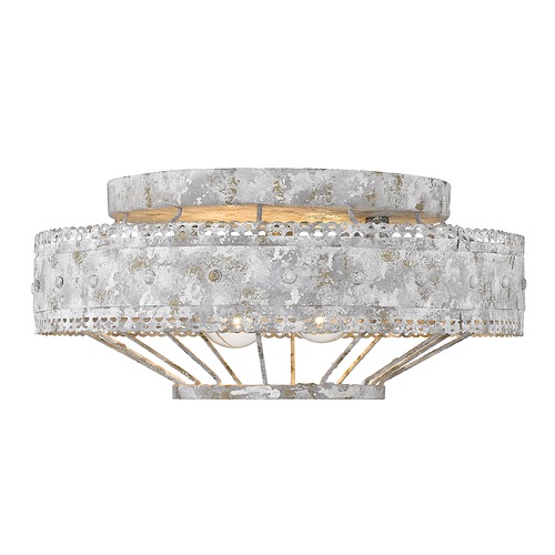 Golden Lighting Ferris Oyster Flush Mount by Golden Lighting 7856-FMOY