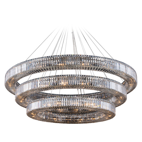 Allegri Lighting Allegri Crystal Rondelle Polished Chrome Pendant Light 11723-010-FR001