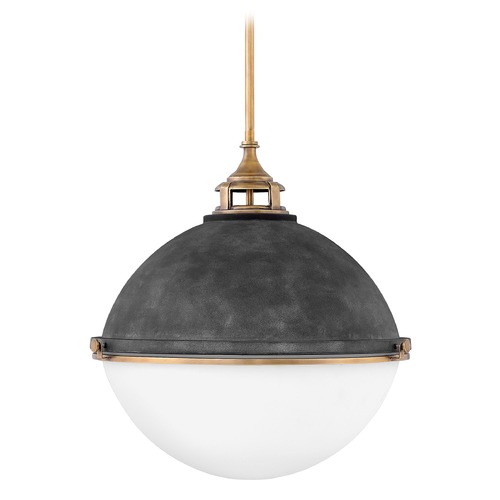 Hinkley Fletcher Mid-Century Modern Pendant in Zinc by Hinkley Lighting 4836DZ