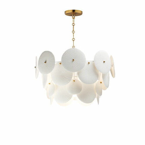 Maxim Lighting Isla 4-Light Pendant in Natural Aged Brass by Maxim Lighting 12824WTNAB