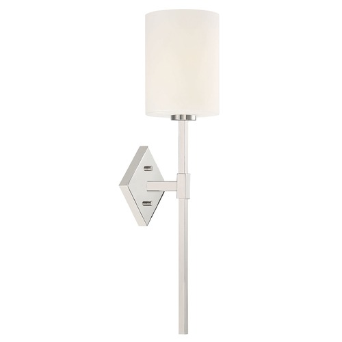 Savoy House Destin 25-Inch High Wall Sconce in Polished Nickel by Savoy House 9-0902-1-109