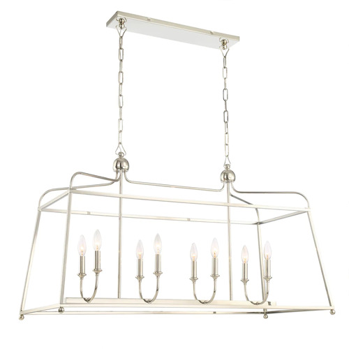 Crystorama Lighting Libby Langdon Sylvan Linear Light in Nickel by Crystorama Lighting 2249-PN_NOSHADE