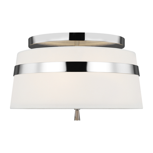 Visual Comfort Studio Collection Alexa Hampton Cordtlandt 14-Inch Polished Nickel Semi-Flush Mount by Visual Comfort Studio AF1143PN
