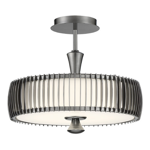 George Kovacs Lighting George Kovacs Night Moves Pewter LED Flushmount Light P1678-084C-L