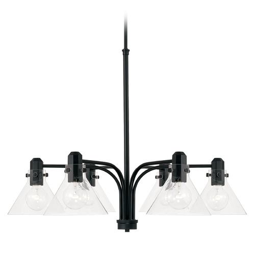 Capital Lighting Greer 6-Light Chandelier in Matte Black by Capital Lighting 445861MB-528