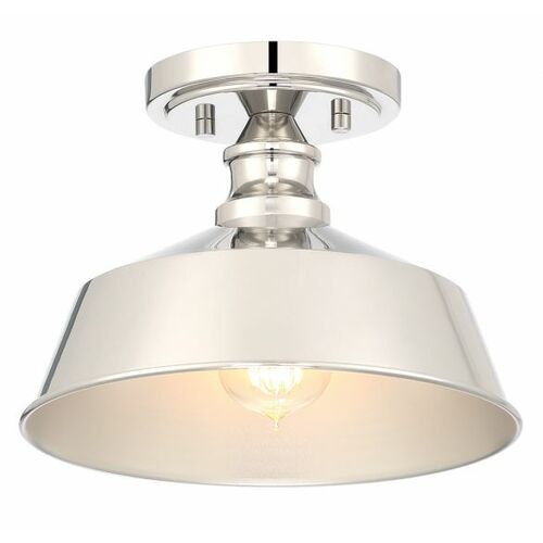 Meridian 10-Inch Semi-Flush Mount in Polished Nickel by Meridian M60068PN