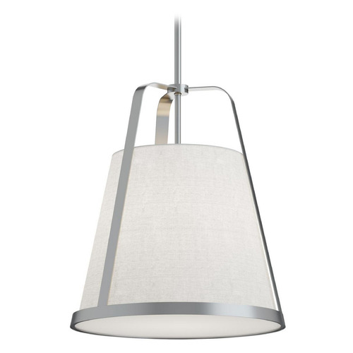 AFX Lighting Afx Lighting Lizzette Satin Nickel Pendant Light with Empire Shade LIZP18MBSN