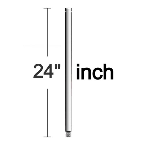 Generation Lighting Fan Collection 24-Inch Downrod in Brushed Steel by Visual Comfort & Co Fan Collection DR24BS