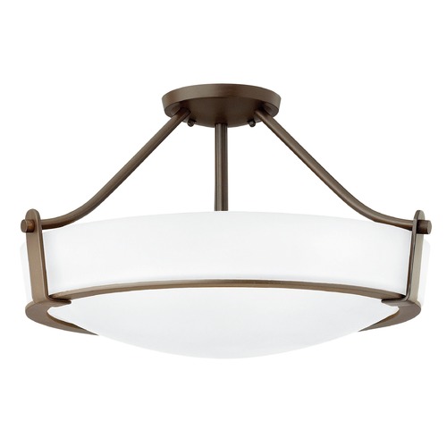 Hinkley Hathaway 20.75-Inch Olde Bronze Semi-Flush Mount by Hinkley Lighting 3221OB-WH