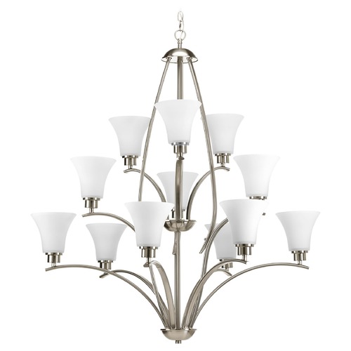 Progress Lighting Joy Chandelier in Brushed Nickel by Progress Lighting P4497-09