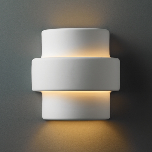 Justice Design Group Outdoor Wall Light in Bisque by Justice Design Group CER-2205W-BIS