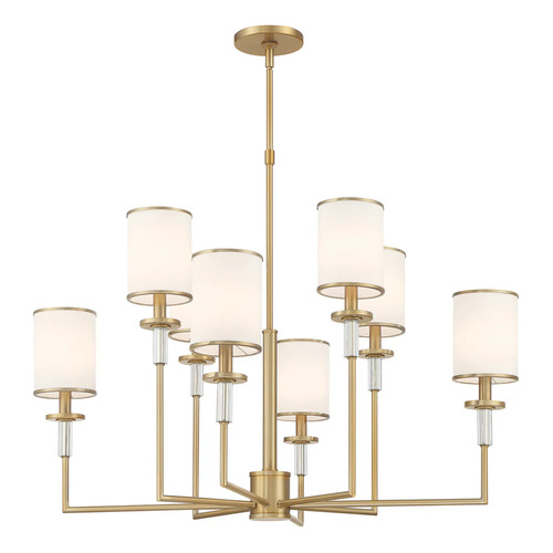 Crystorama Lighting Hatfield 8-Light Chandelier in Vibrant Gold by Crystorama Lighting HAT-478-VG