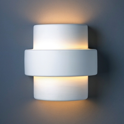 Justice Design Group Outdoor Wall Light in Bisque by Justice Design Group CER-2215W-BIS
