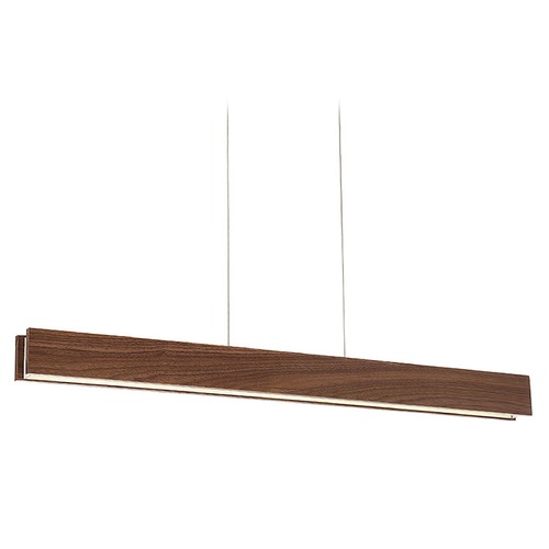 Modern Forms by WAC Lighting Drift 38-Inch LED Linear Pendant in Dark Walnut by Modern Forms PD-58738-DW