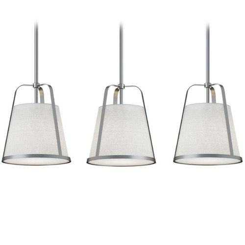 AFX Lighting Afx Lighting Lizzette Satin Nickel Multi-Light Pendant with Empire Shade LIZP10MBSNLNR3