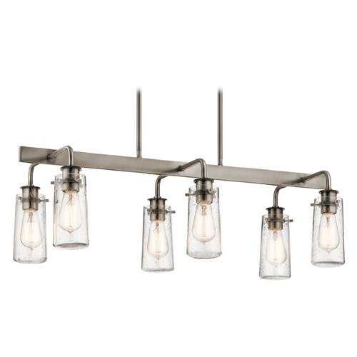 Kichler Lighting Braelyn 6-Light Linear Chandelier in Pewter by Kichler Lighting 43059CLP