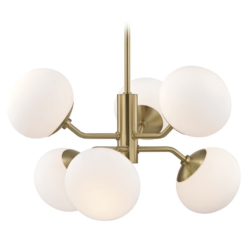 Mitzi by Hudson Valley Estee Chandelier in Brass by Mitzi by Hudson Valley H134806-AGB