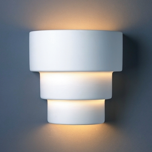 Justice Design Group Outdoor Wall Light in Bisque by Justice Design Group CER-2225W-BIS