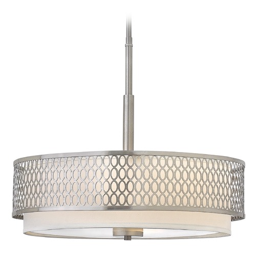 Fredrick Ramond Jules 21-Inch Drum Pendant in Brushed Nickel by Fredrick Ramond FR35603BNI