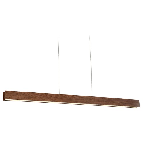 Modern Forms by WAC Lighting Drift 56-Inch LED Linear Pendant in Dark Walnut by Modern Forms PD-58756-DW