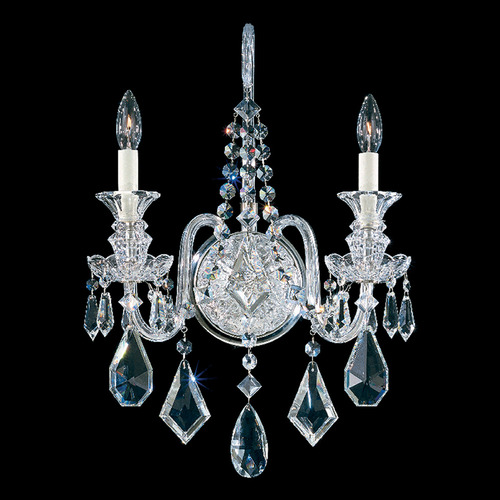 Schonbek Lighting Schonbek Worldwide Lighting Hamilton Polished Silver Sconce 5702CL