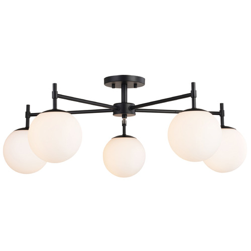 Vaxcel Lighting Vaxcel Lighting Armitage Matte Black Semi-Flushmount Light C0297