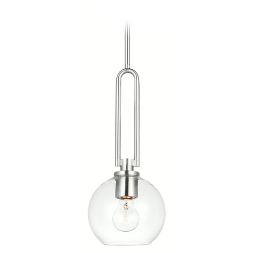 Visual Comfort Studio Collection Visual Comfort Studio Collection Codyn Brushed Nickel Mini-Pendant Light with Globe Shade 6155701-962