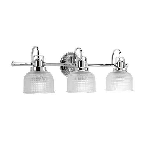 Progress Lighting Archie Double Prismatic Glass in Chrome by Progress Lighting P2992-15