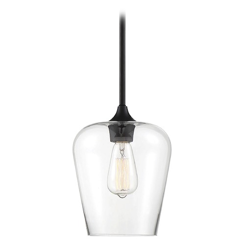 Savoy House Octave 8-Inch Mini Pendant in Black by Savoy House 7-4036-1-BK