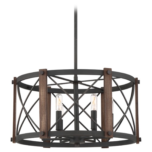 Quoizel Lighting Baron Marcado Black 6-Light Pendant by Quoizel Lighting BRO2820MK