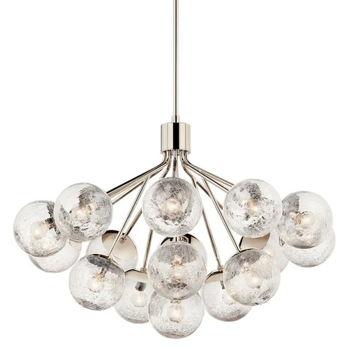 Kichler Lighting Silvarious Convertible Chandelier in Polished Nickel by Kichler 52702PN