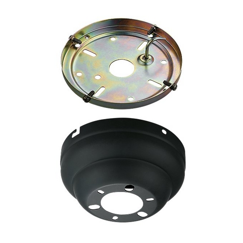 Generation Lighting Fan Collection Flush Mount Canopy in Matte Black by Visual Comfort & Co Fan Collection MC90BK