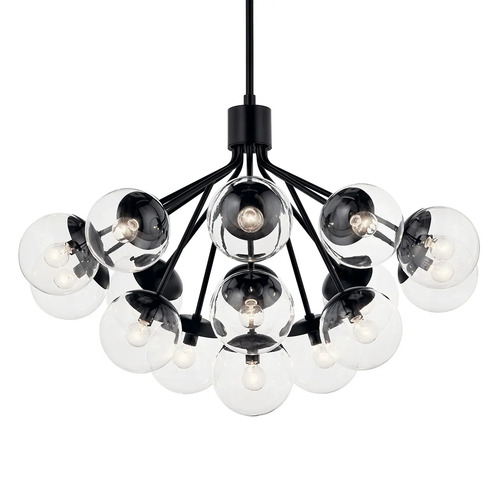 Kichler Lighting Silvarious Convertible Chandelier in Black by Kichler Lighting 52702BKCLR
