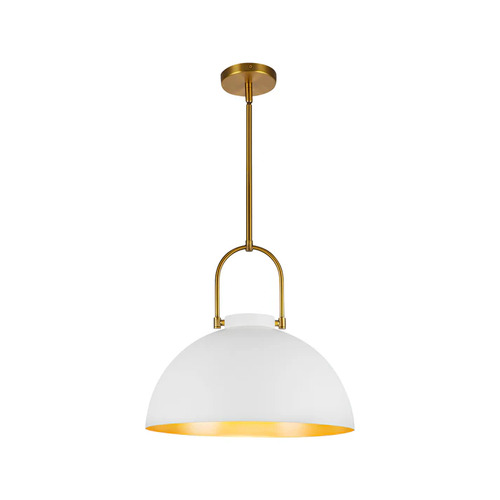 Alora Lighting Alora Lighting Harper White Pendant Light with Bowl / Dome Shade PD504016WH
