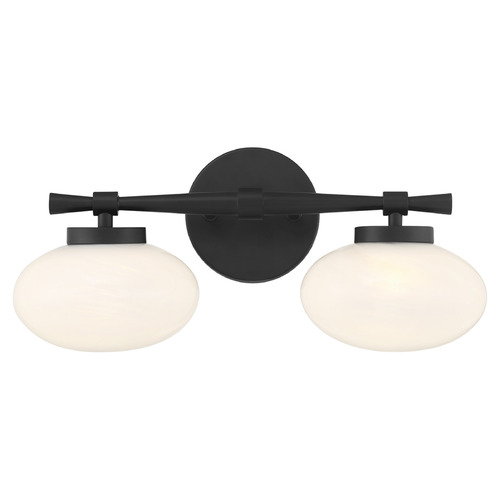 Savoy House Savoy House Lighting Barrow Matte Black Bathroom Light 8-1050-2-BK