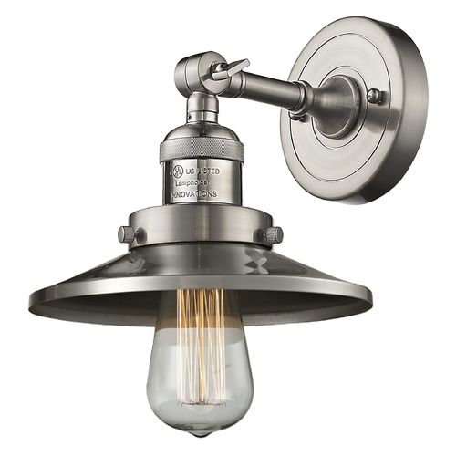 Innovations Lighting Railroad Brushed Satin Nickel Sconce by Innovations Lighting 203-SN-M2