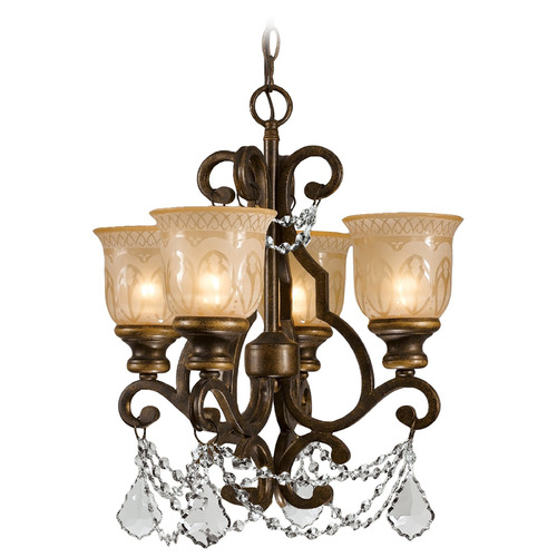 Crystorama Lighting Crystorama Lighting Norwalk Bronze Umber Crystal Chandelier 7504-BU-CL-S