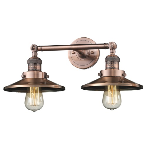 Innovations Lighting Railroad Antique Copper Bathroom Light by Innovations Lighting 208-AC-M3