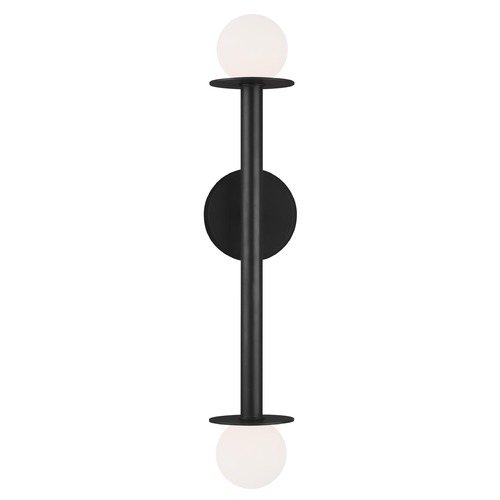 Visual Comfort Studio Collection Kelly Wearstler Nodes 23.63-Inch Midnight Black Double Sconce by Visual Comfort Studio KWL1012MBK