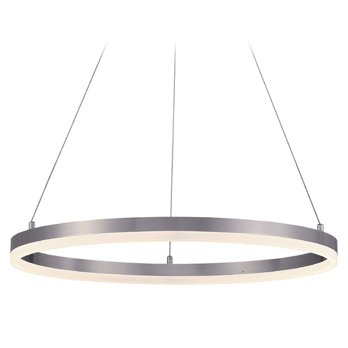 George Kovacs Lighting Recovery 23.50-Inch LED Ring Pendant in Nickel by George Kovacs P1911-084-L