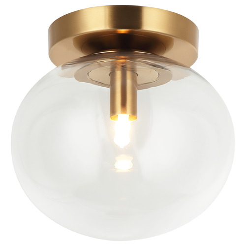 Matteo Lighting Matteo Lighting Bulbus Aged Gold Brass LED Flushmount Light X38101AG