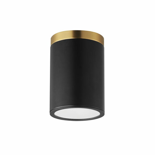 Maxim Lighting Dapper Single-Light Flush Mount in Black & Antique Brass by Maxim 59700WTBKAB