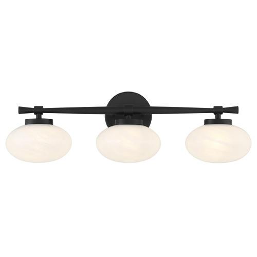 Savoy House Savoy House Lighting Barrow Matte Black Bathroom Light 8-1050-3-BK