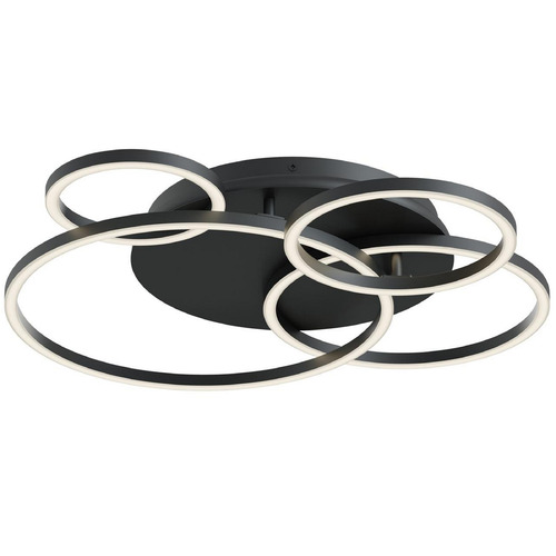 AFX Lighting Afx Lighting Orbit Black LED Semi-Flushmount Light ORBF24LAJD1BK