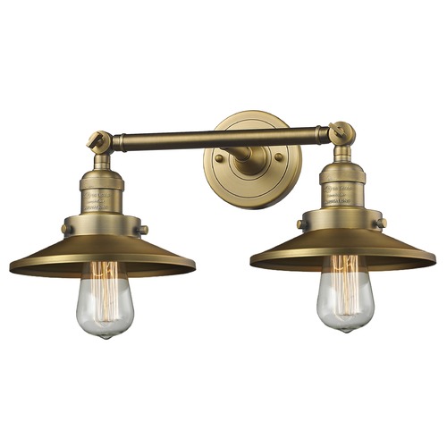 Innovations Lighting Railroad Brushed Brass Bathroom Light by Innovations Lighting 208-BB-M4