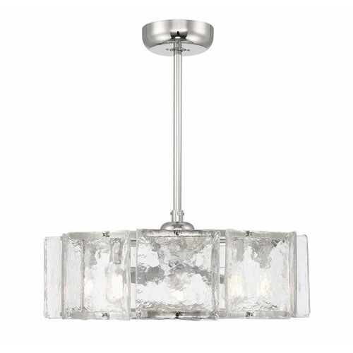 Savoy House Genry 5-Light LED Chandelier Fan in Polished Nickel by Savoy House 27-FD-8201-109